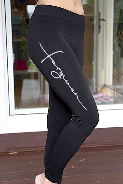 Forgiven Script Leggings