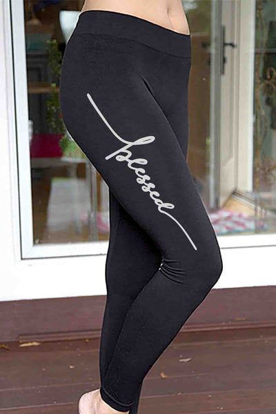 Blessed Script Leggings