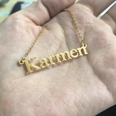 Typewriter Custom Name Necklace